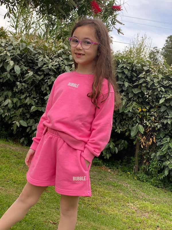 Shorts Vicolo Bambina in felpa con coulisse Interna Bubble Vicolo Girl Anni 6 e 10