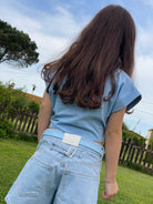 Tshirt corta in cotone Bambina annodare davanti Vicolo Girl Anni 6 e 8