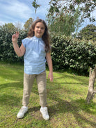 Pantalone per bambina in lino Vicolo Girl
