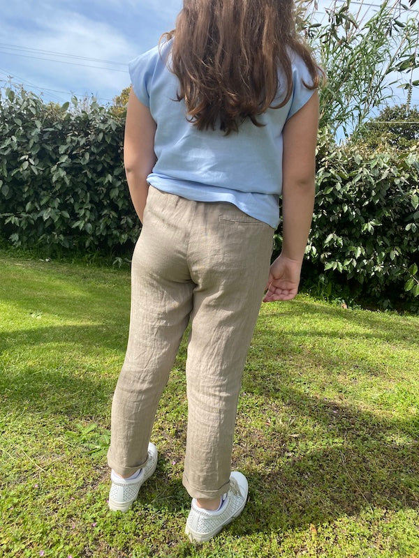 Pantalone per bambina in lino Vicolo Girl