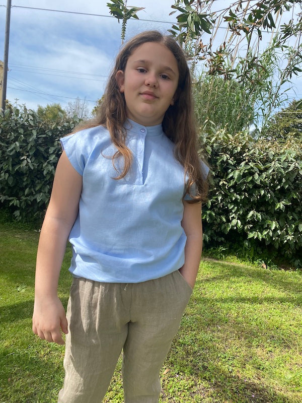 Blusa per Bambina in lino Vicolo Girl