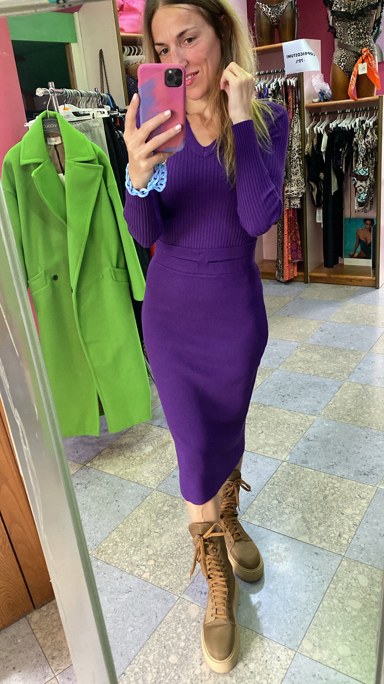 Gonna Vicolo in maglia Cut Out