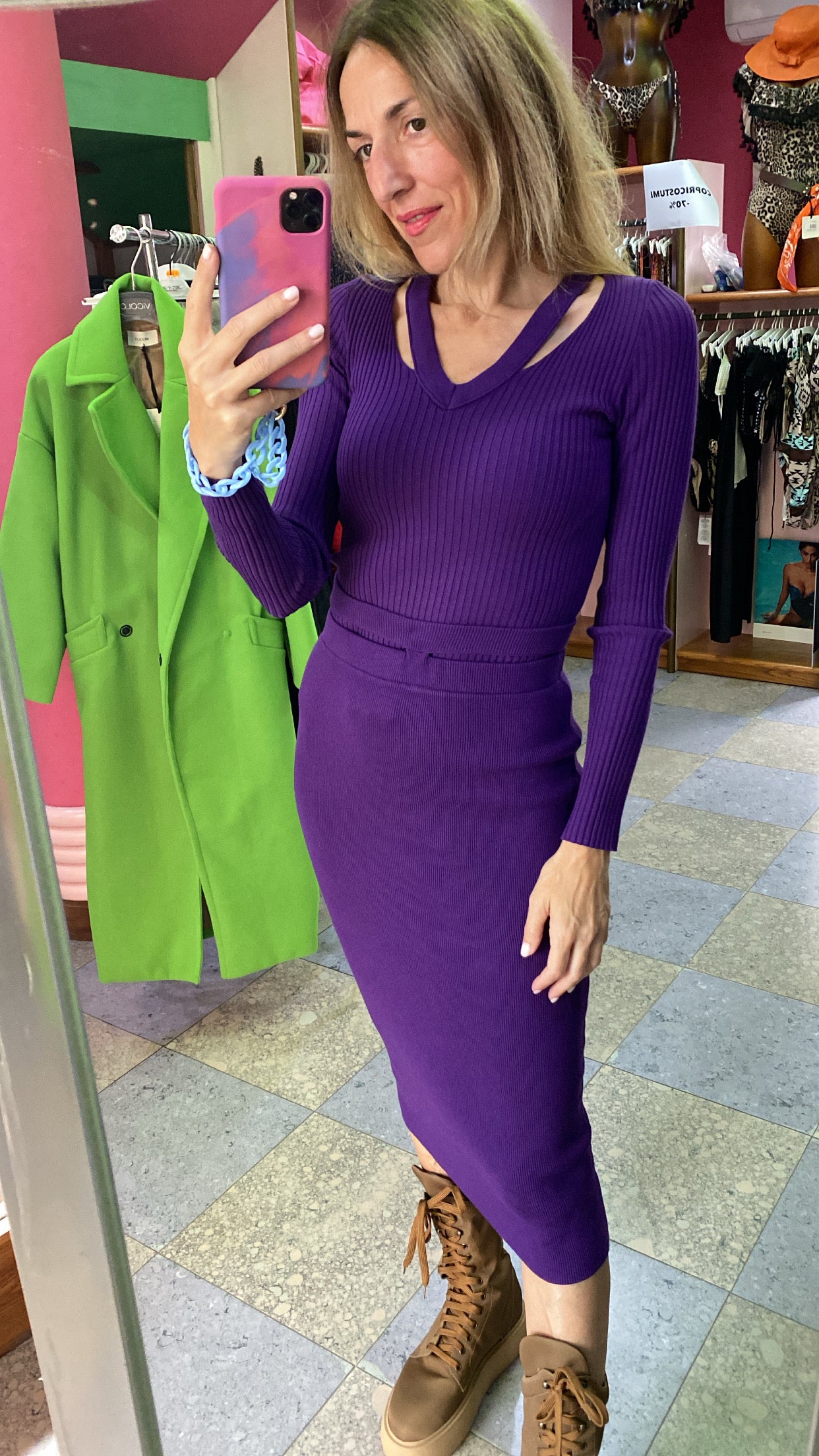 Gonna Vicolo in maglia Cut Out