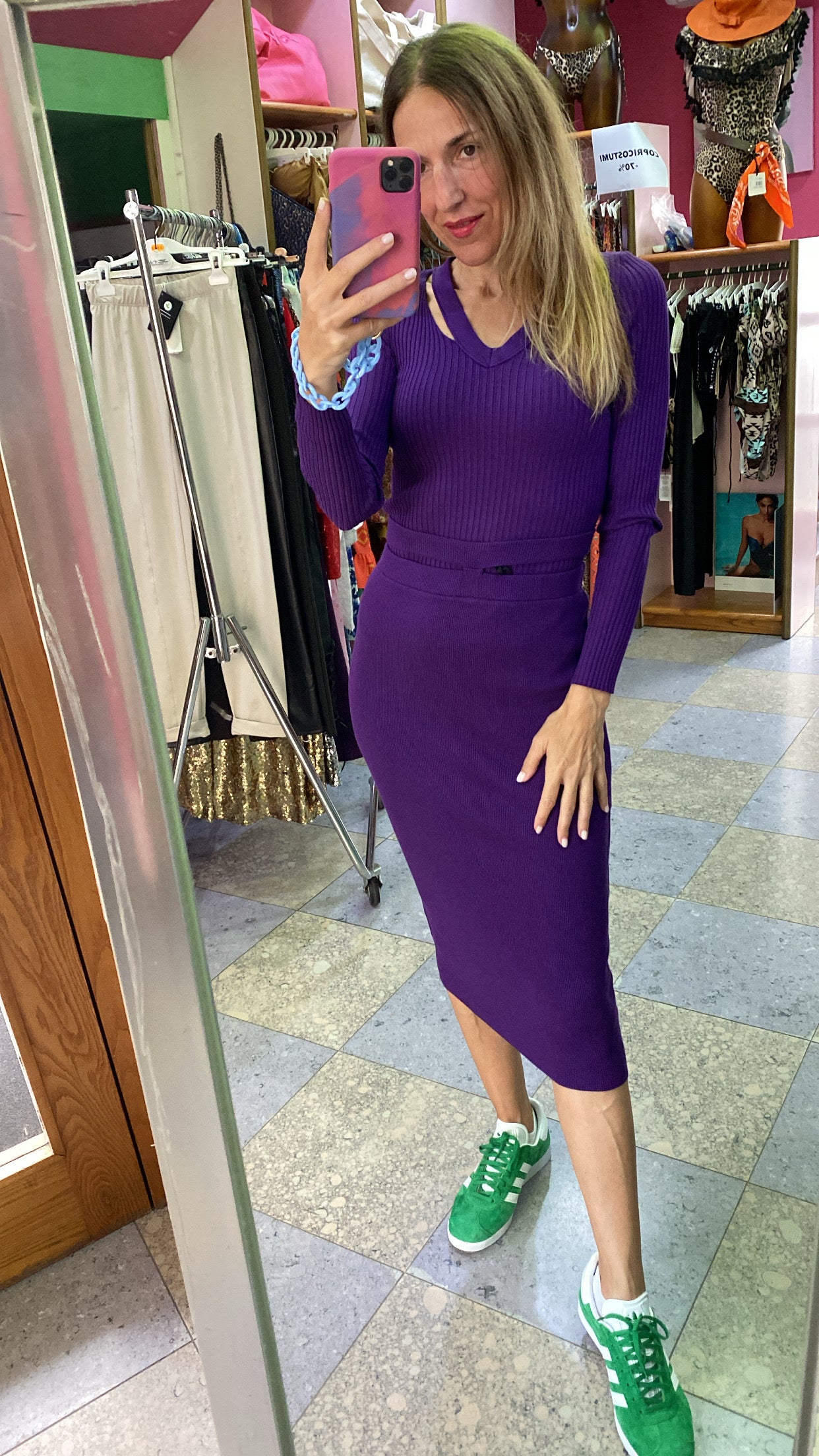 Gonna Vicolo in maglia Cut Out