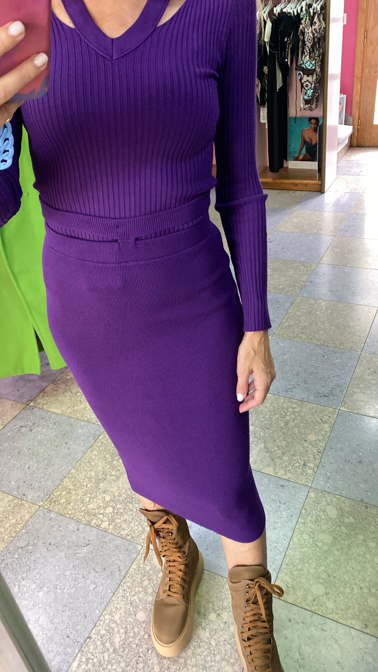 Gonna Vicolo in maglia Cut Out