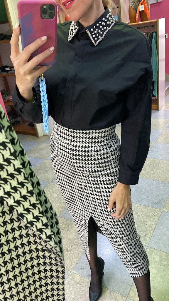 Camicia Vicolo con applicazioni sul collo