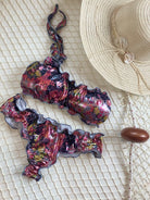 Bikini fascia monospalla e slip brasiliano fianco alto Flourish Effek Taglia M