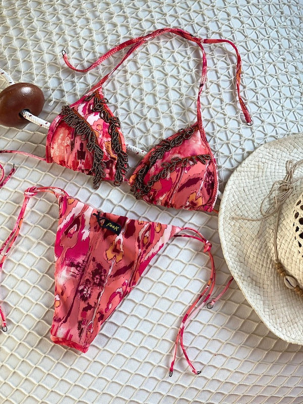 Bikini Triangolo e slip laccetto brasiliano regolabile Dreamcatcher Effek Taglia M e LG