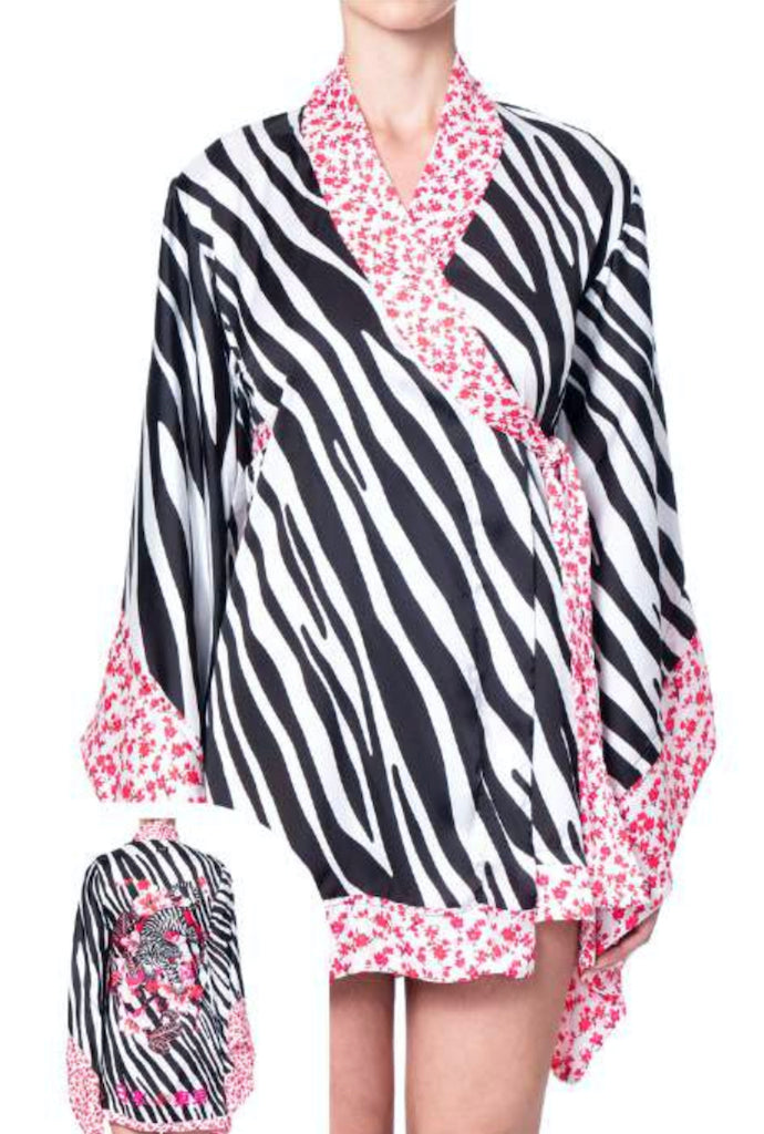 Vestito Kimono Striped Effek