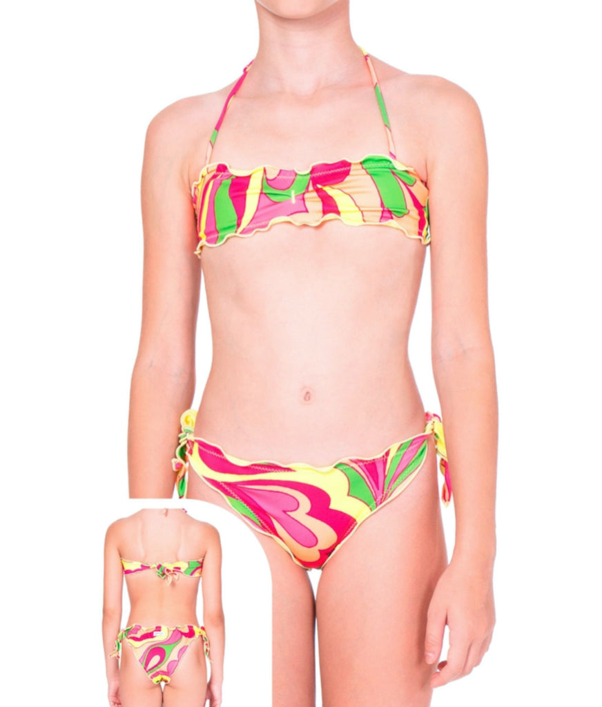 Bikini Bimba Fascia frou frou e slip nodi regolabile Wet Me Fui ANNI 4