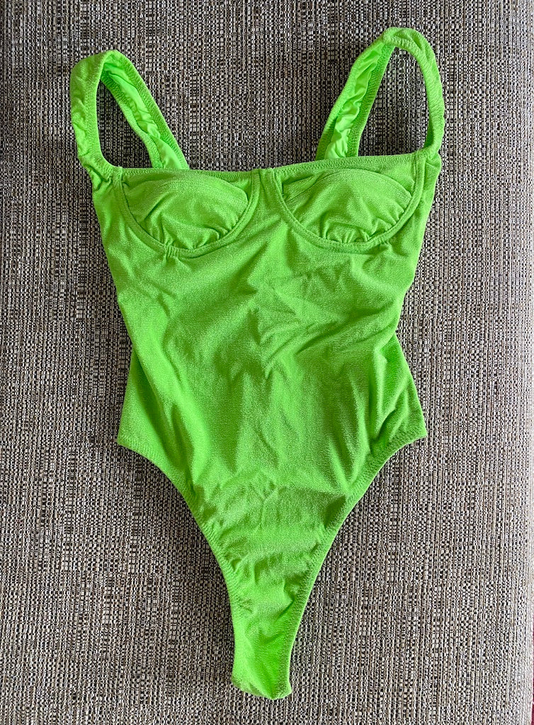 Monokini Effek Visionary dose con Ferretto Verde Fluo TAGLIA S