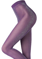 Collant Viola in Lamé 40 DEN Oroblù 