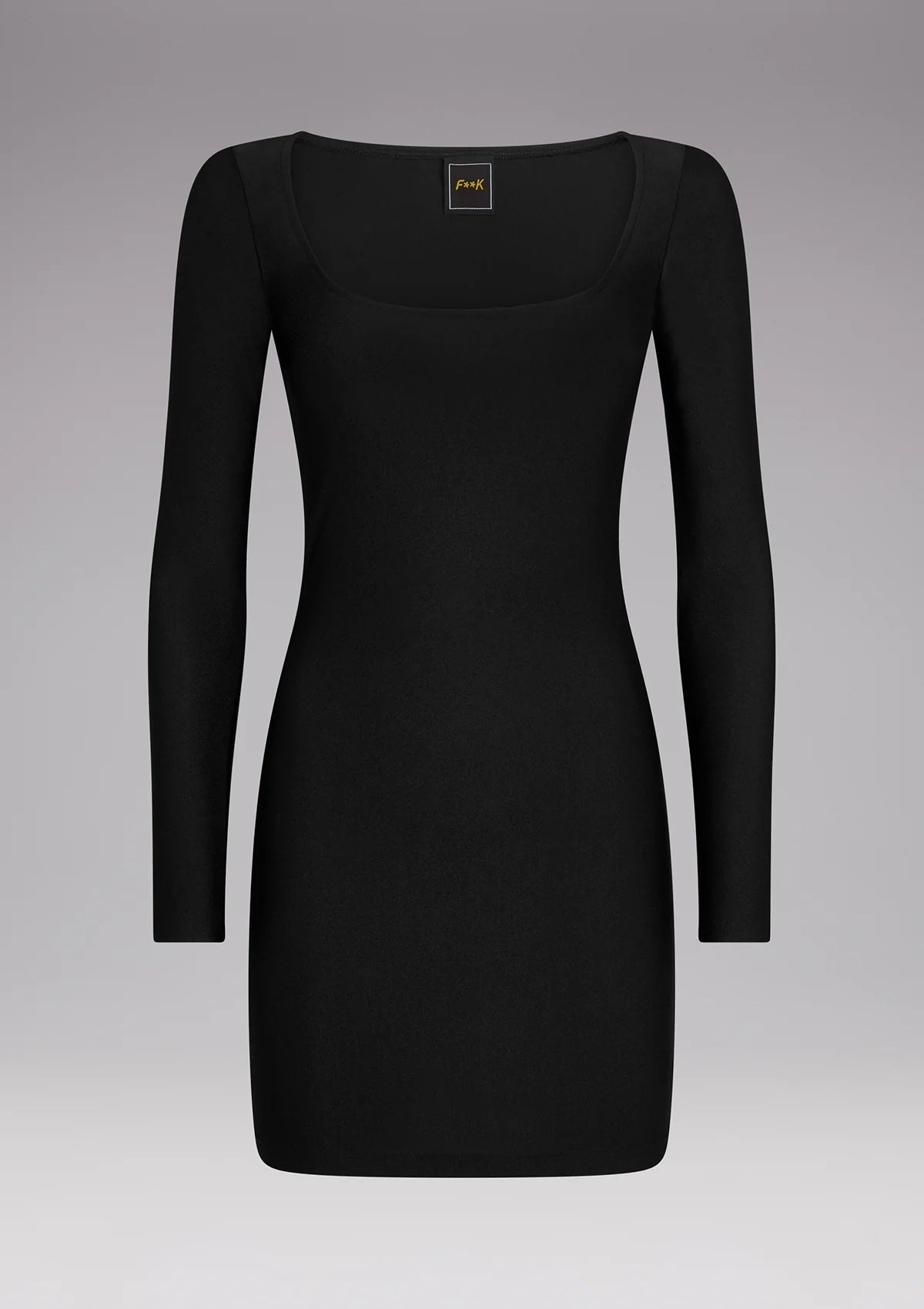 MINIDRESS SCOLLO QUADRATO NERO EFFEK Taglia M