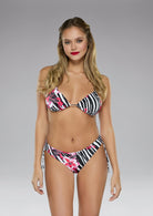 Bikini Triangolo e slip fianco regolabile Striped Effek TAGLIA S 