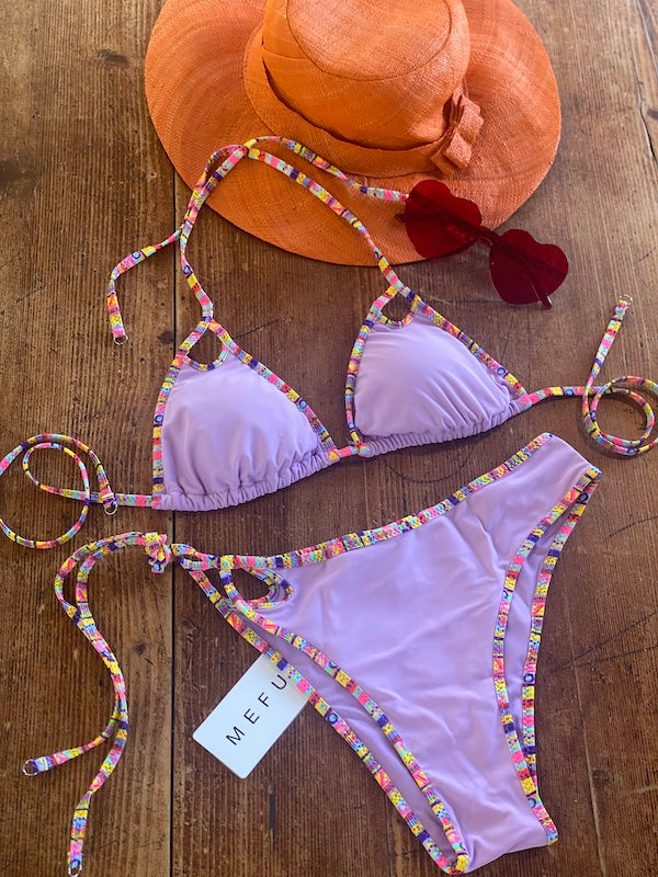 Bikini triangolo slip fisso Seashell Me Fui TAGLIA S 