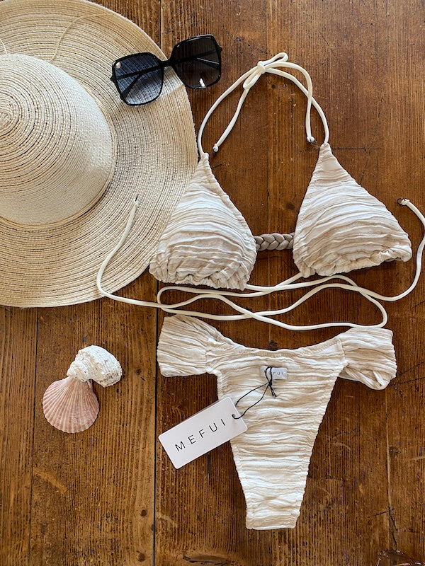Bikini triangolo alto e slip fisso Twist Me Fui TAGLIA L