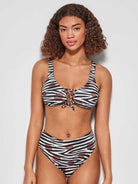 Bikini Double Face Gisela con Top e Slip Brasiliano Vita Alta