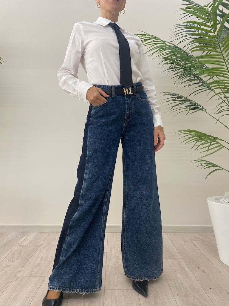 Jeans Palazzo Banda Laterale Susy Mix