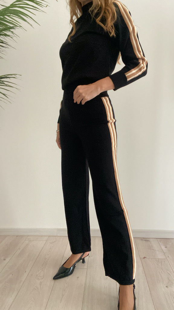 Pantaloni in Maglia con Bande Laterali Susy Mix