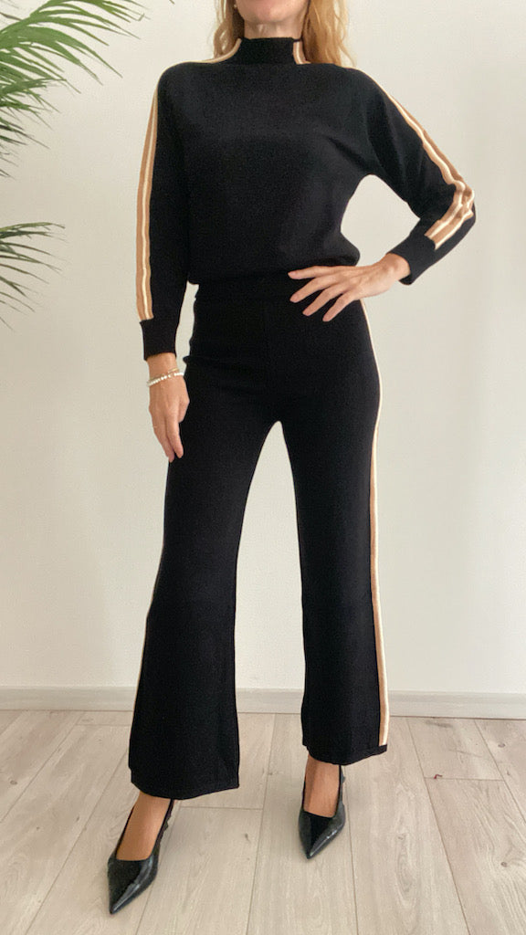 Pantaloni in Maglia con Bande Laterali Susy Mix