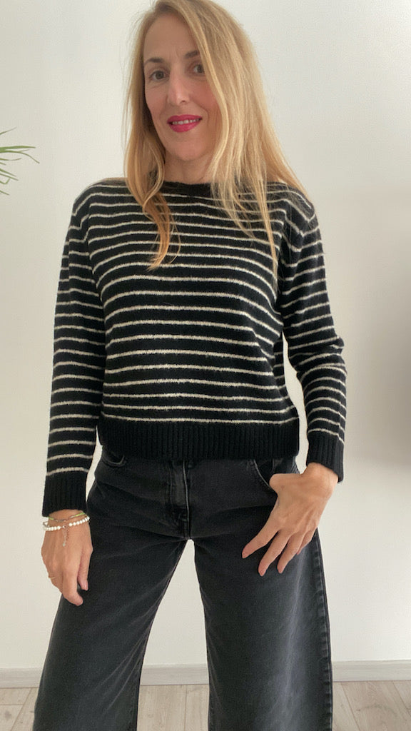 Maglioncino Girocollo a Righe Susy Mix