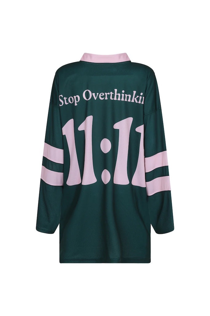 11:11 Hockey Tee Dark Green Not After Ten