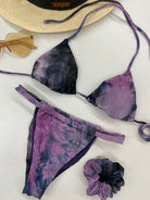 Bikini Donna F**K Triangolo con Slip Brasiliano Fisso Viola