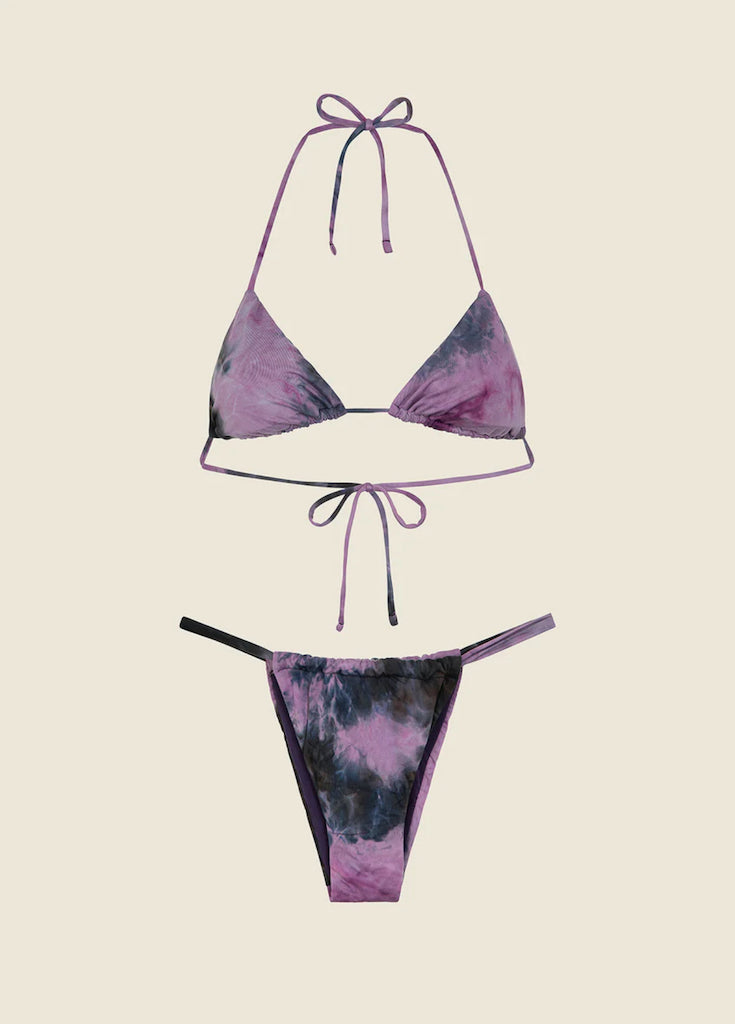 Bikini Donna F**K Triangolo con Slip Brasiliano Fisso Viola
