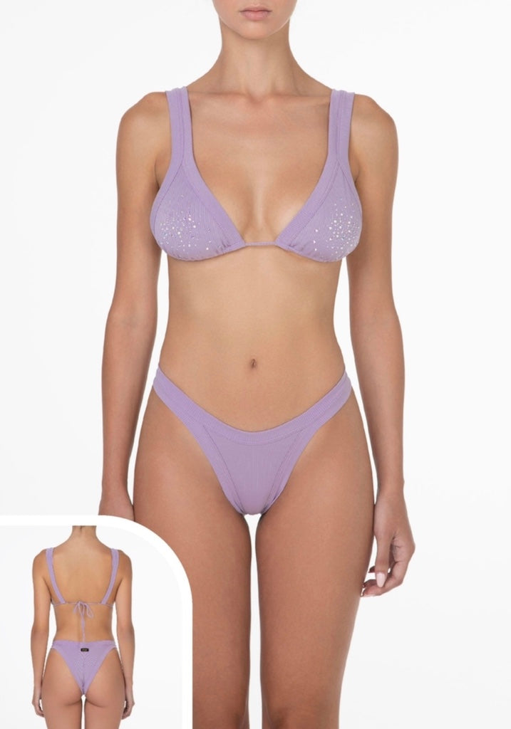 Bikini F**K Triangolo Alto con Americano Fisso Lilla 0100LC