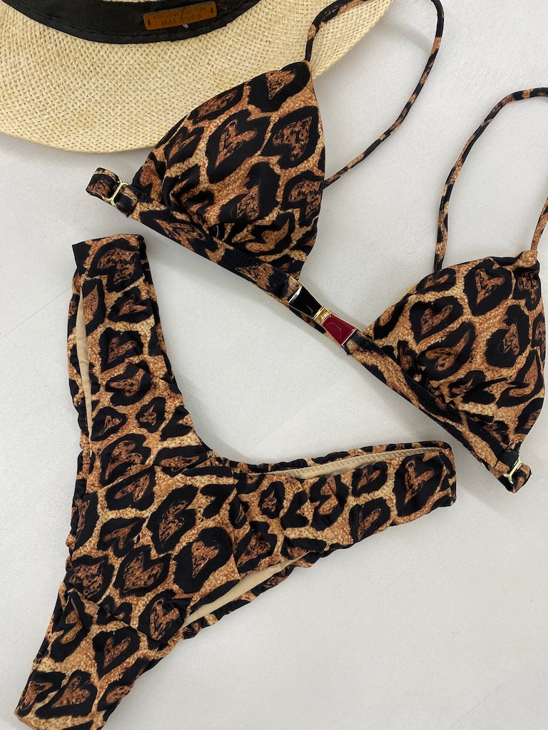 Bikini F**K Triangolo Alto con Americano Fisso Fantasia