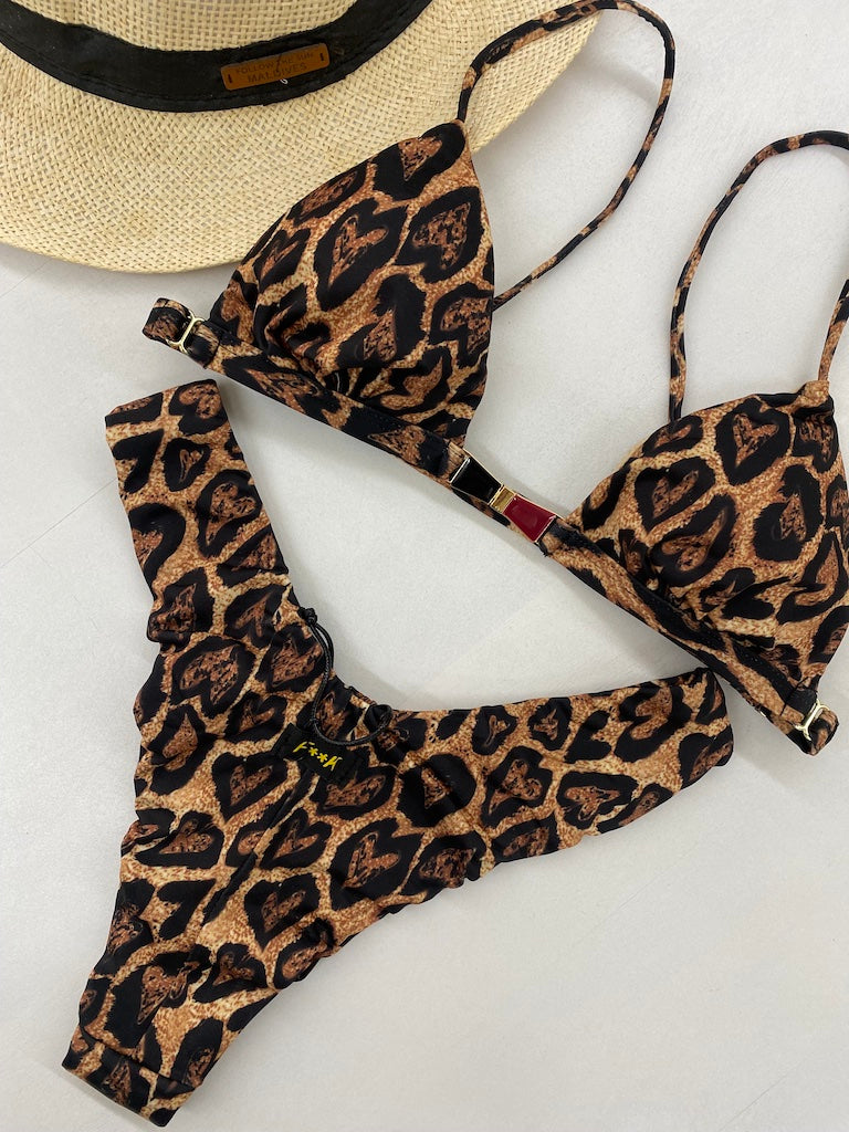 Bikini F**K Triangolo Alto con Americano Fisso Fantasia