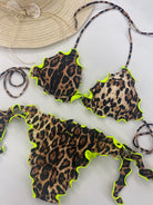 Bikini Donna F**K Triangolo con Slip Regolabile Fantasia 0520-X24