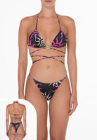Bikini F**K Triangolo con Slip Regolabile Fantasia 0830X03