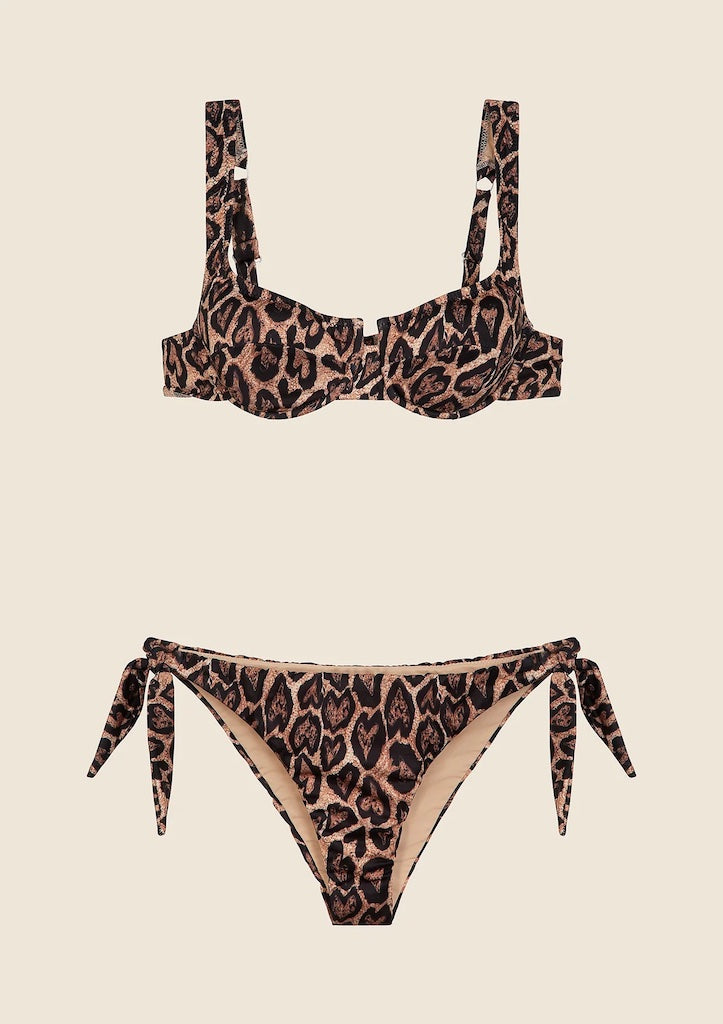 Bikini Donna F**K Reggiseno con Ferretto e Slip Regolabile Fantasia 2150-X26