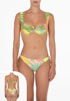 Bikini Donna F**K Reggiseno con Ferretto e Slip Regolabile Fantasia 2158X15