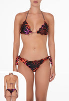 Bikini Donna F**K Triangolo con Slip Regolabile Fantasia 2212X03