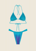 Bikini Donna F**K Triangolo con Slip Brasiliano Fisso Fantasia 1131X46