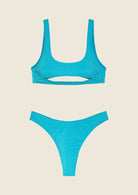 Bikini Donna F**K Top con Slip Vita Alta Turchese 1144TQ