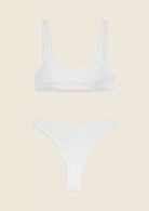 Bikini Donna F**K Top con Slip Vita Alta Bianco 1144-WH