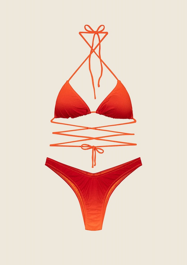 Bikini Donna F**K Triangolo con Slip Americano Fisso Degradè 1151X45