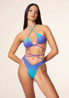 Bikini Donna F**K Triangolo con Slip Americano Fisso Degradè 1151X46