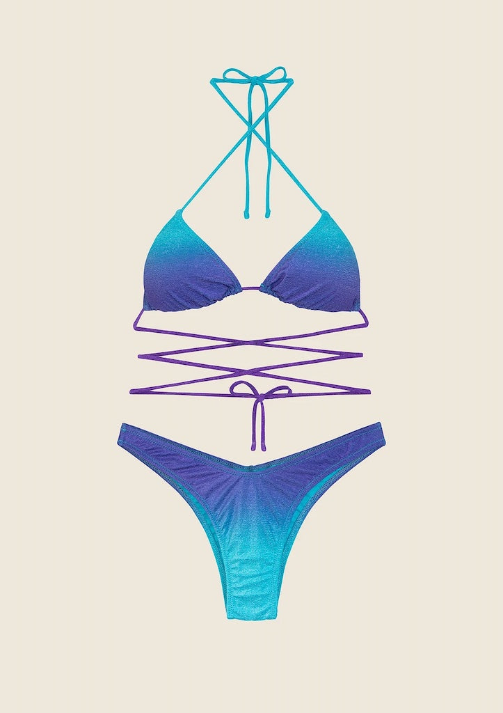 Bikini Donna F**K Triangolo con Slip Americano Fisso Degradè 1151X46