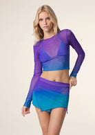 Crop Top Manica Lunga Donna F**K Degradè 1156X46
