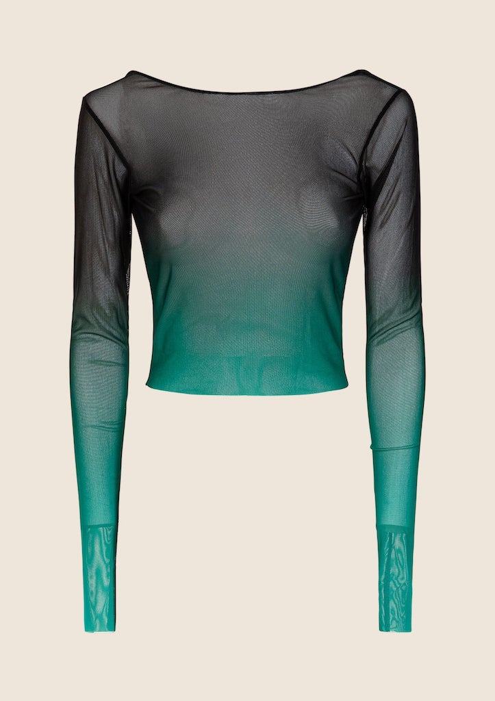 Crop Top Manica Lunga Donna F**K Degradè 1156-X47