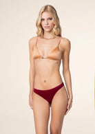 Slip Brasiliano Fisso Donna F**K Bordeaux 1311BD