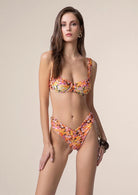 Bikini Donna Me Fui Reggiseno con Ferretto e Slip Americano Coprente Fantasia 0241X11