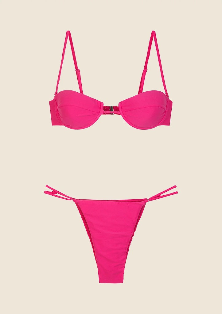 Bikini Donna Me Fui Reggiseno Con Ferretto e Slip Regolabile Fucsia 0101_FX