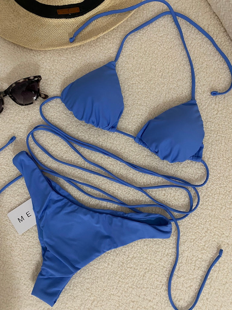 Bikini Donna Me Fui Triangolo con Slip Fisso Sky Blue 0100_SB