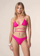 Bikini Donna Me Fui Triangolo con Slip Fisso Fucsia 0100_FX
