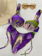 Bikini Donna Me Fui Reggiseno con Ferretto e Slip Americano Coprente Fantasia 0441X21